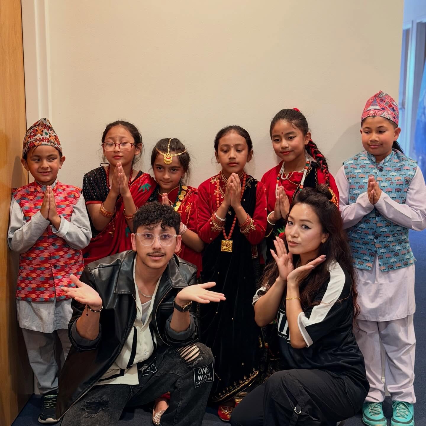 Young dancers from the Naachmandu community in traditional attire